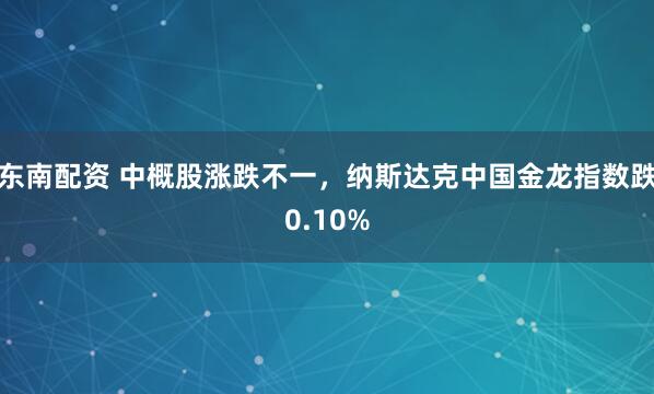 东南配资 中概股涨跌不一，纳斯达克中国金龙指数跌0.10%